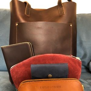 Portland Leather Goods Grizzly Crossbody Tote Mystery Box + Accessories